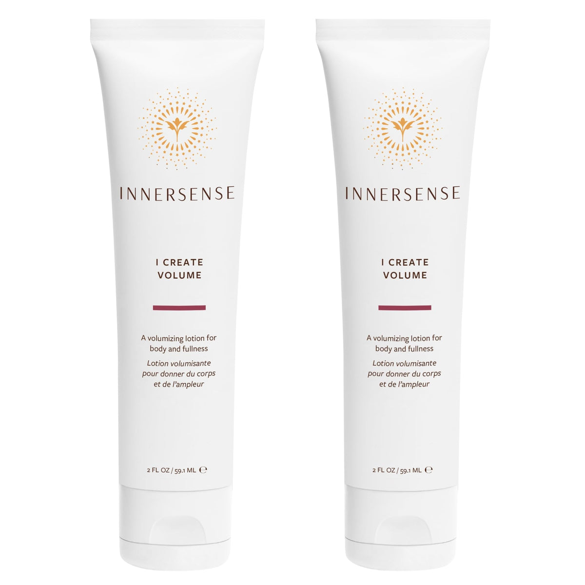 INNERSENSE I Create Volume lotion bottle for fuller hair and shine.