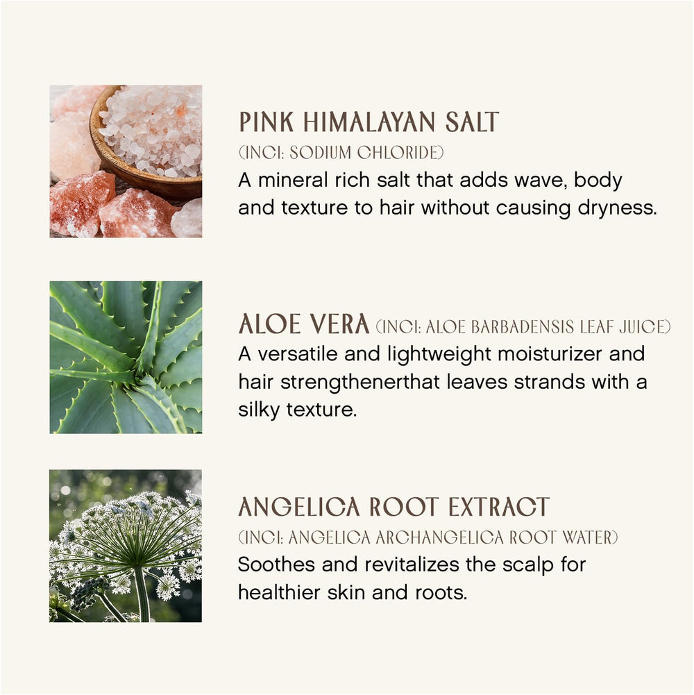 INNERSENSE I Create Waves Pink Himalayan Salt Spray works for all hair types