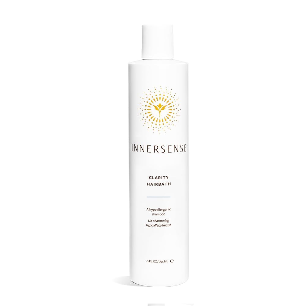 INNERSENSE Natural Clarity Hairbath bottle pour for a gentle fragrance-free cleanse.