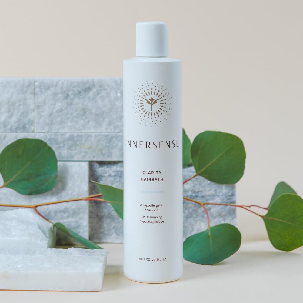 INNERSENSE Natural Clarity Hairbath pour shows a gentle, non-irritating cleansing for hair.