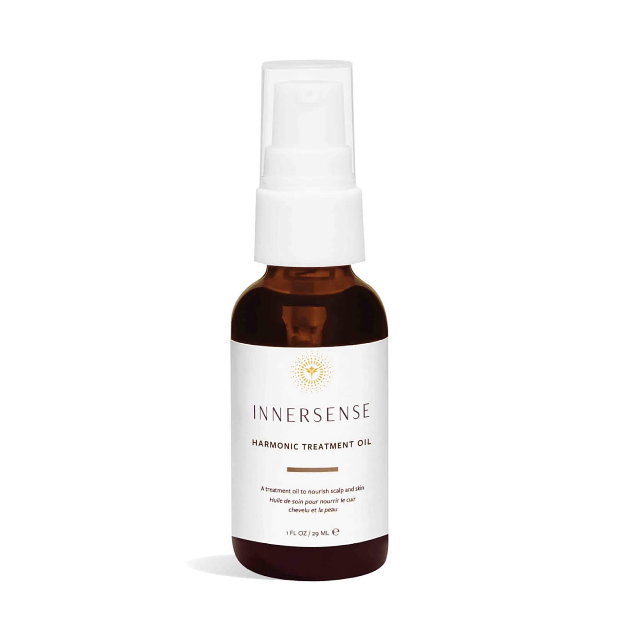 INNERSENSE Natural Harmonic Treatment Oil bottle pour for balanced scalp nourishment
