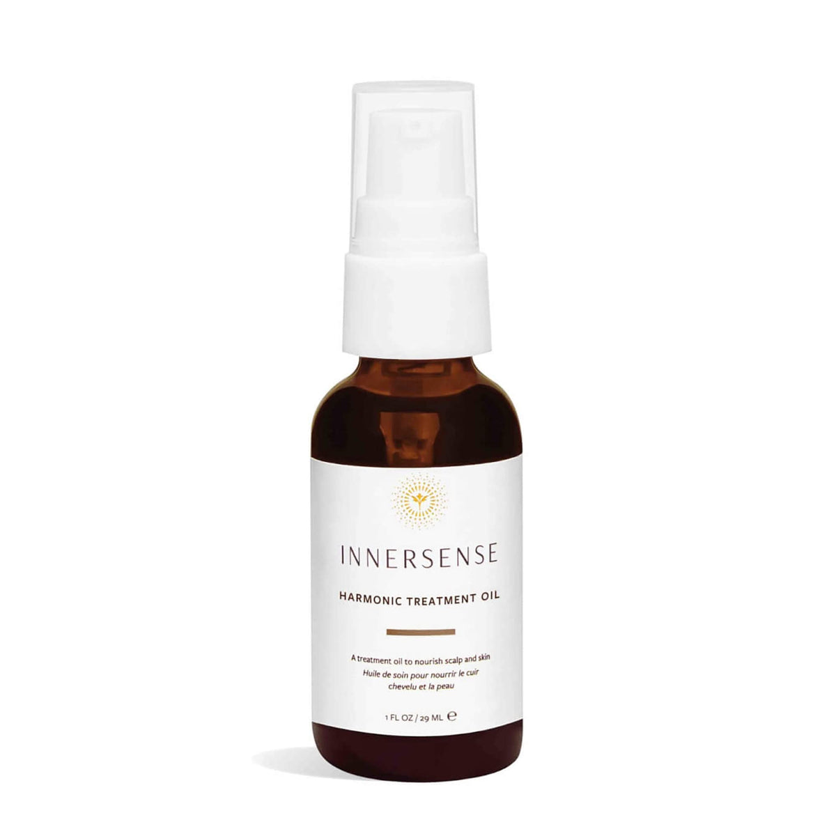 INNERSENSE Natural Harmonic Treatment Oil bottle pour for balanced scalp nourishment