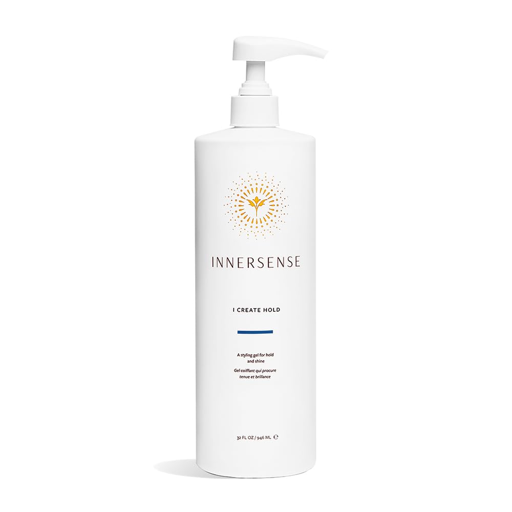 INNERSENSE I Create Hold Gel bottle-pour shows easy application for defined curls.