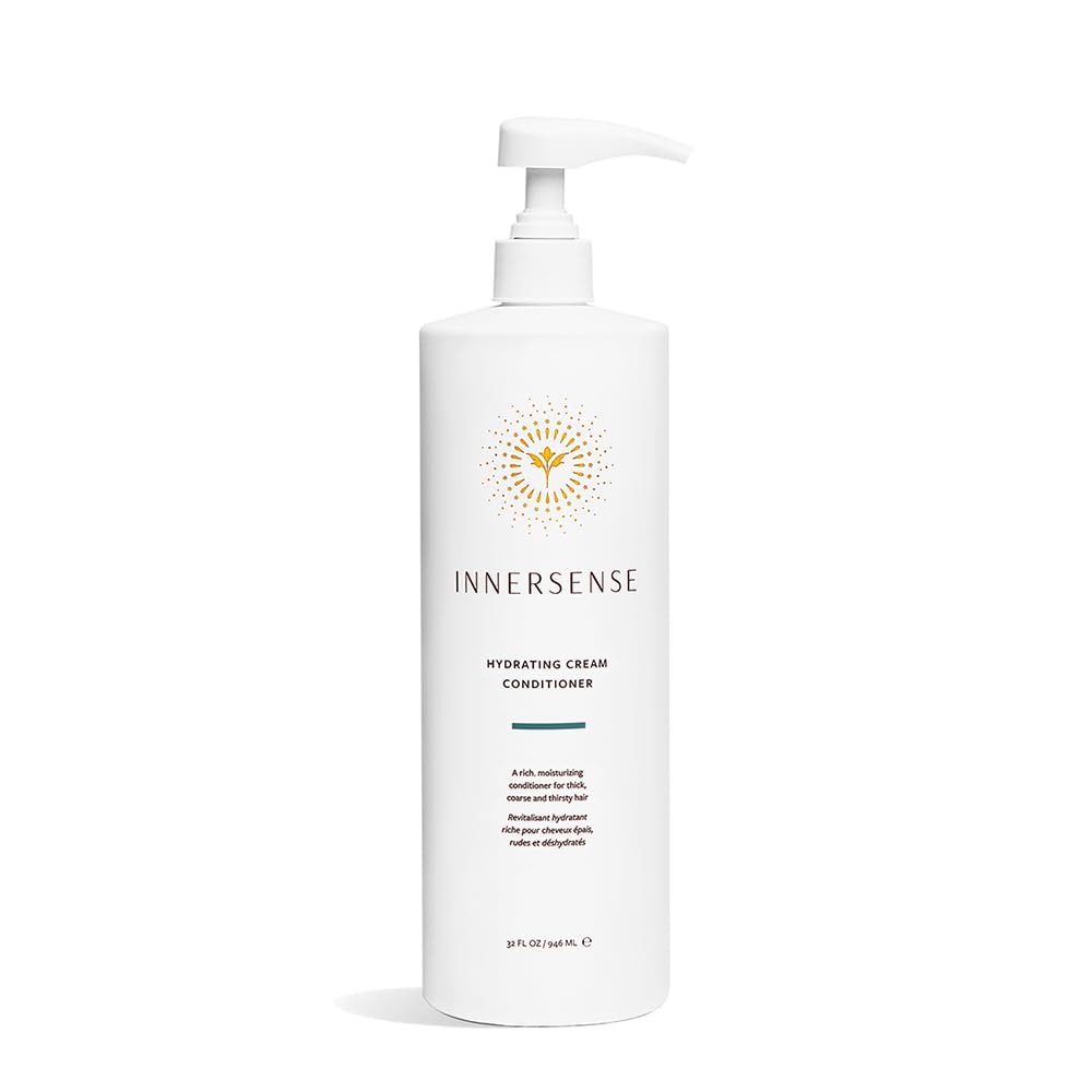 INNERSENSE Hydrating Cream Conditioner bottle shows silicone-free nourishment for thick, thirsty hair.