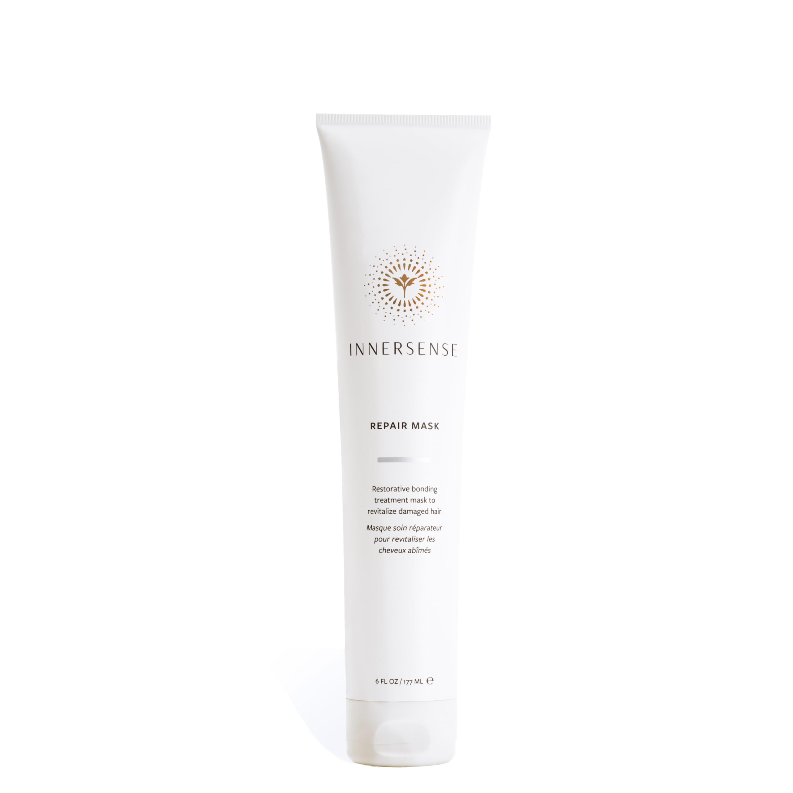 INNERSENSE Repair Hair Mask jar close-up with creamy formula for damaged hair.