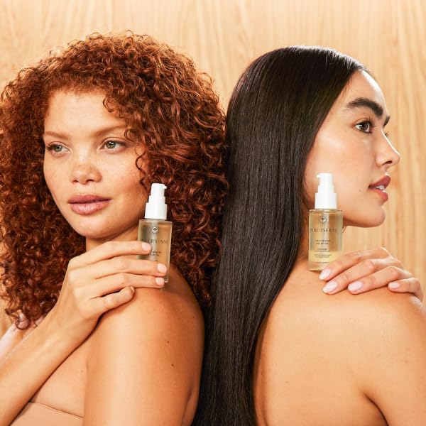INNERSENSE scalp oil ingredients scene highlights organic botanicals and natural sourcing.
