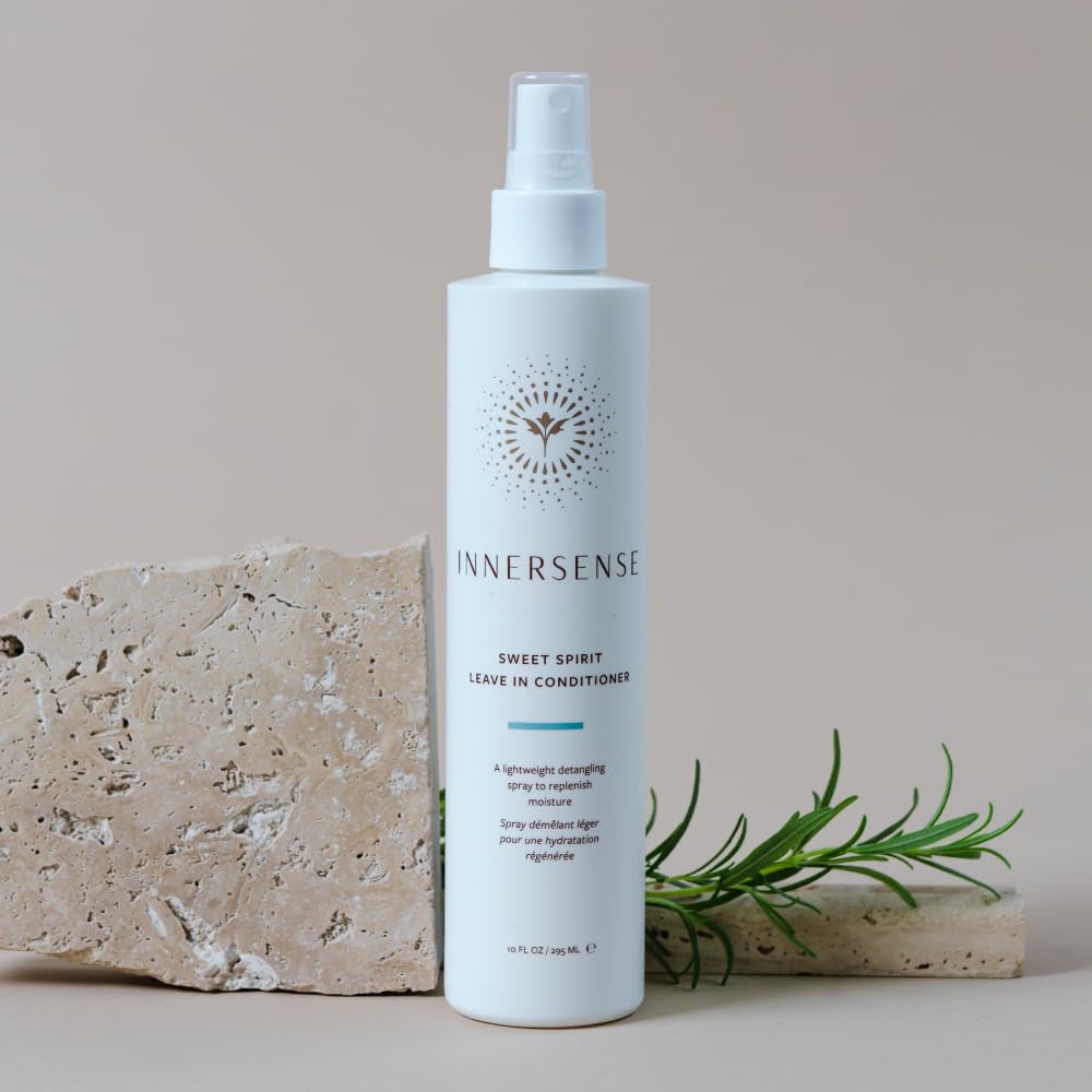 Packaging highlight for INNERSENSE Sweet Spirit non-toxic, cruelty-free haircare.
