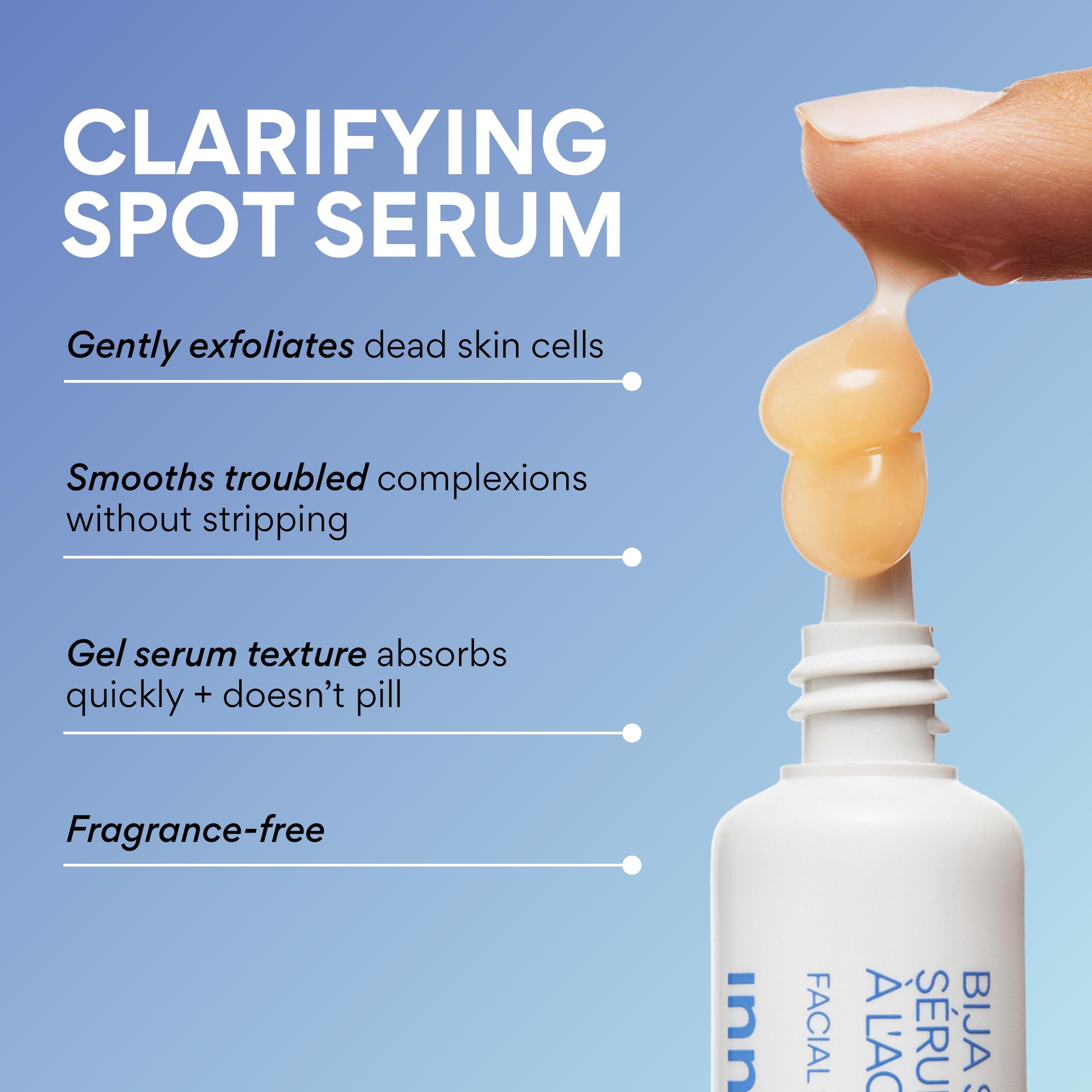 Close-up of Innisfree Bija Spot Serum application for blemish targeting