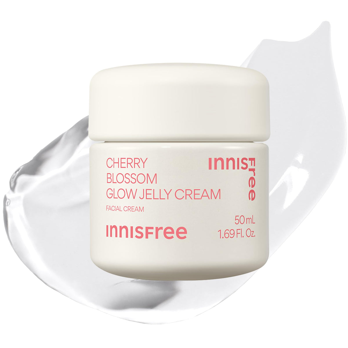 Innisfree Cherry Blossom Glow Jelly Cream bottle offers lightweight hydration for radiant skin