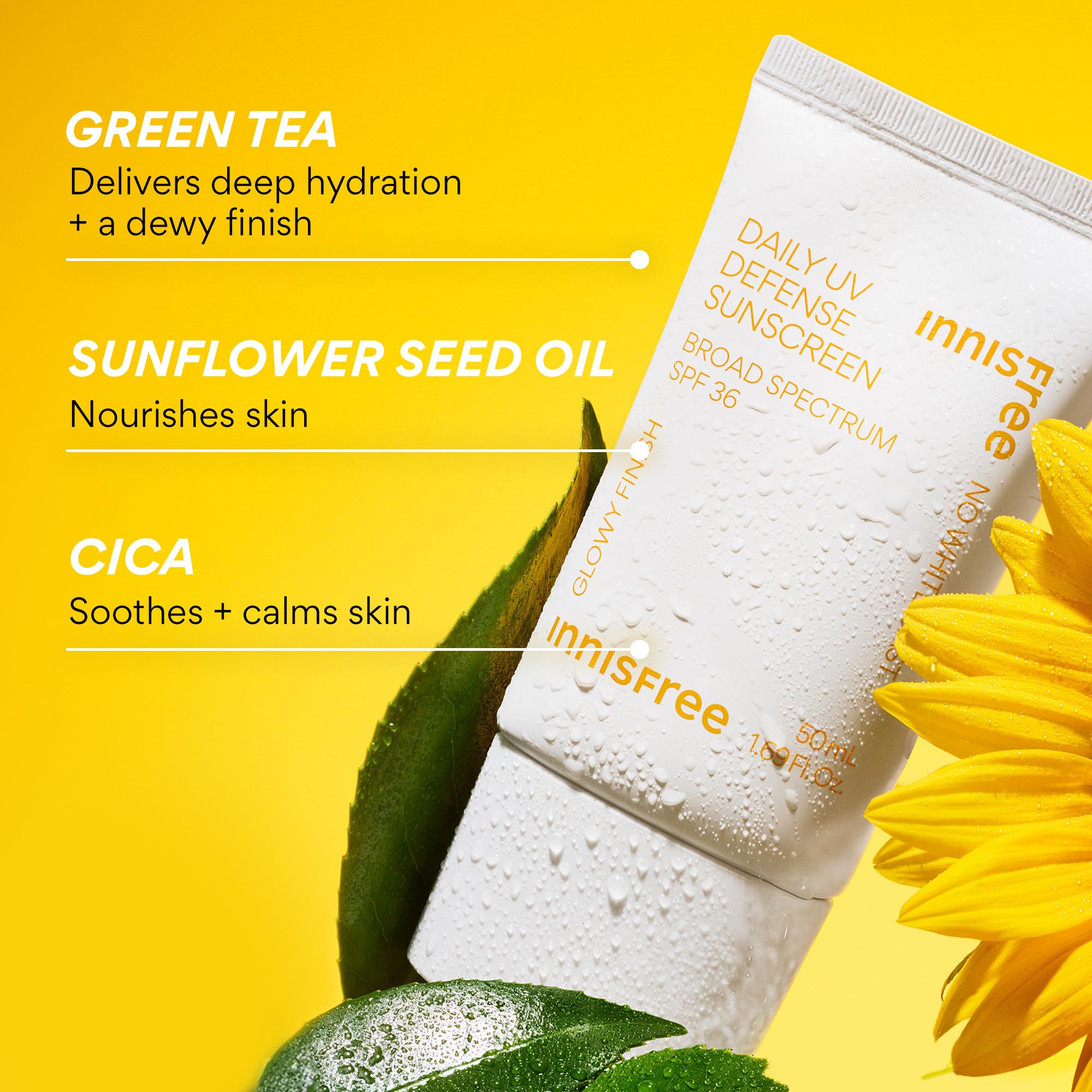 Innisfree Daily UV Defense green tea hydration for soothing skin