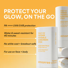 Innisfree Daily UV Defense Sunscreen Stick protects neck and ears with quick on-the-go SPF.