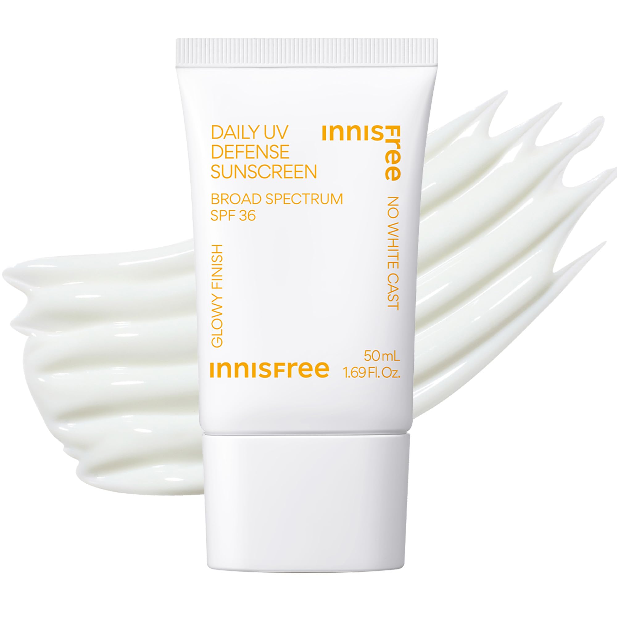 Innisfree Daily UV Defense sunscreen tube showing easy daily application and protection