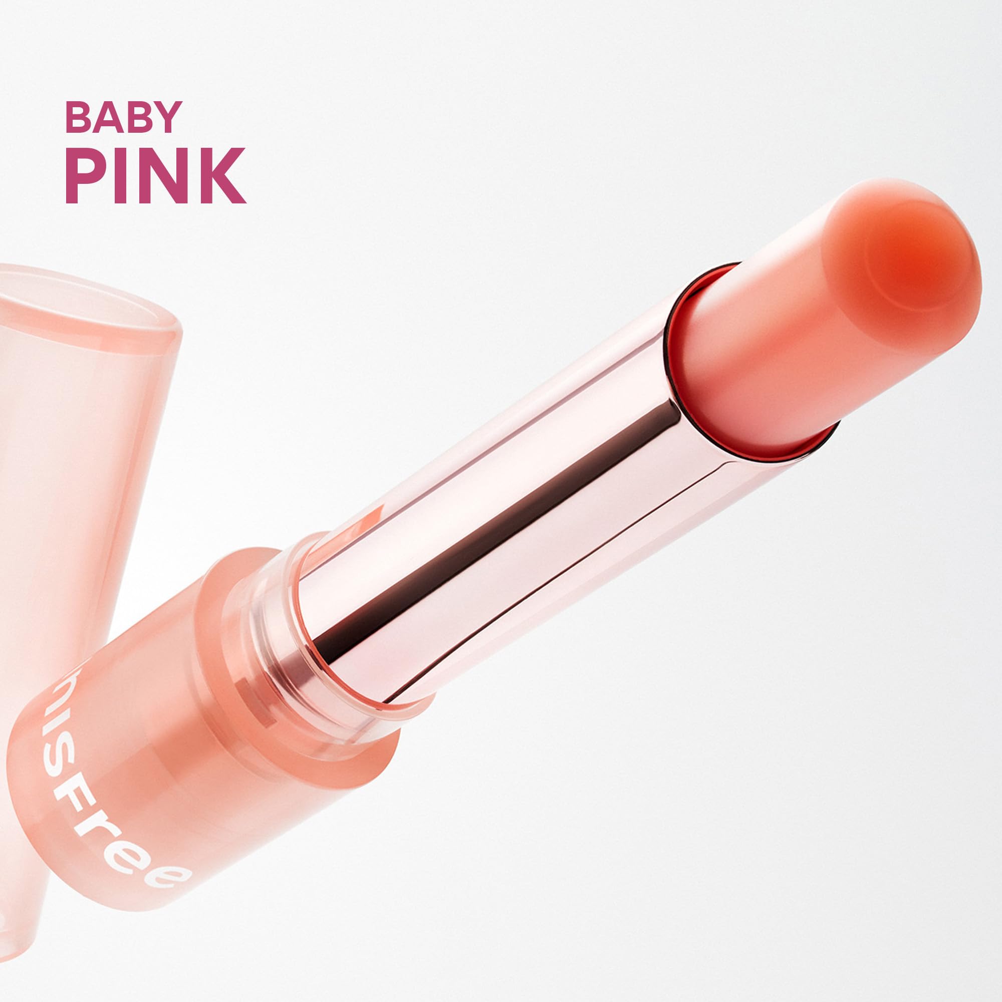 Innisfree Dewy Tint Lip Balm used on cheeks for radiant blush