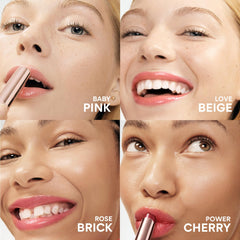 Lips wearing innisfree Dewy Tint Lip Balm Rose Brick for natural tint
