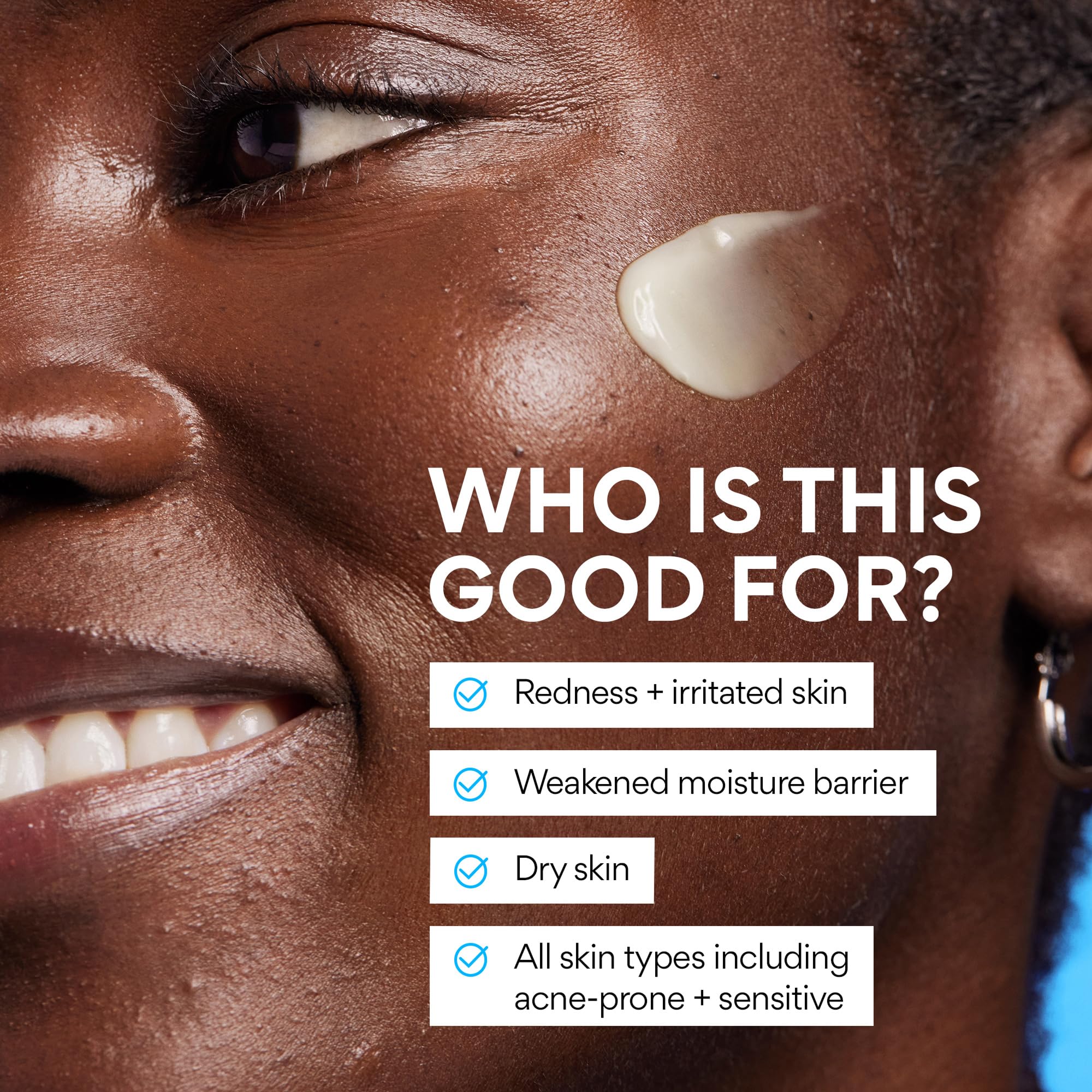 innisfree barrier cream being applied to face and neck for calm, hydrated skin