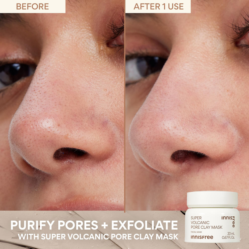 innisfree Super Volcanic Pore Clay Mask cooling texture and pore refinement.