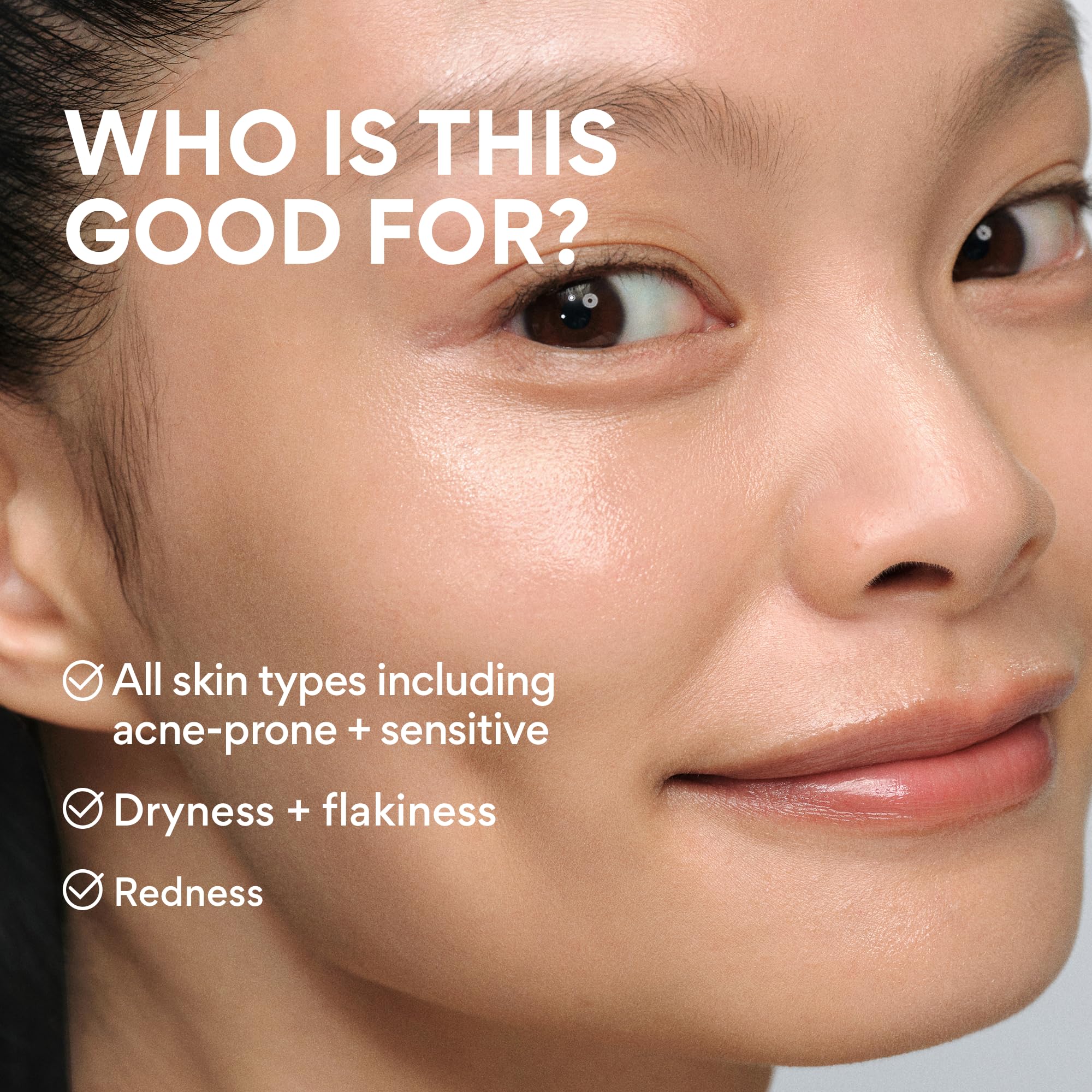 Routine shot shows using the toner to prep makeup.