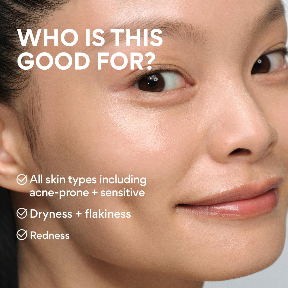 Routine shot shows using the toner to prep makeup.