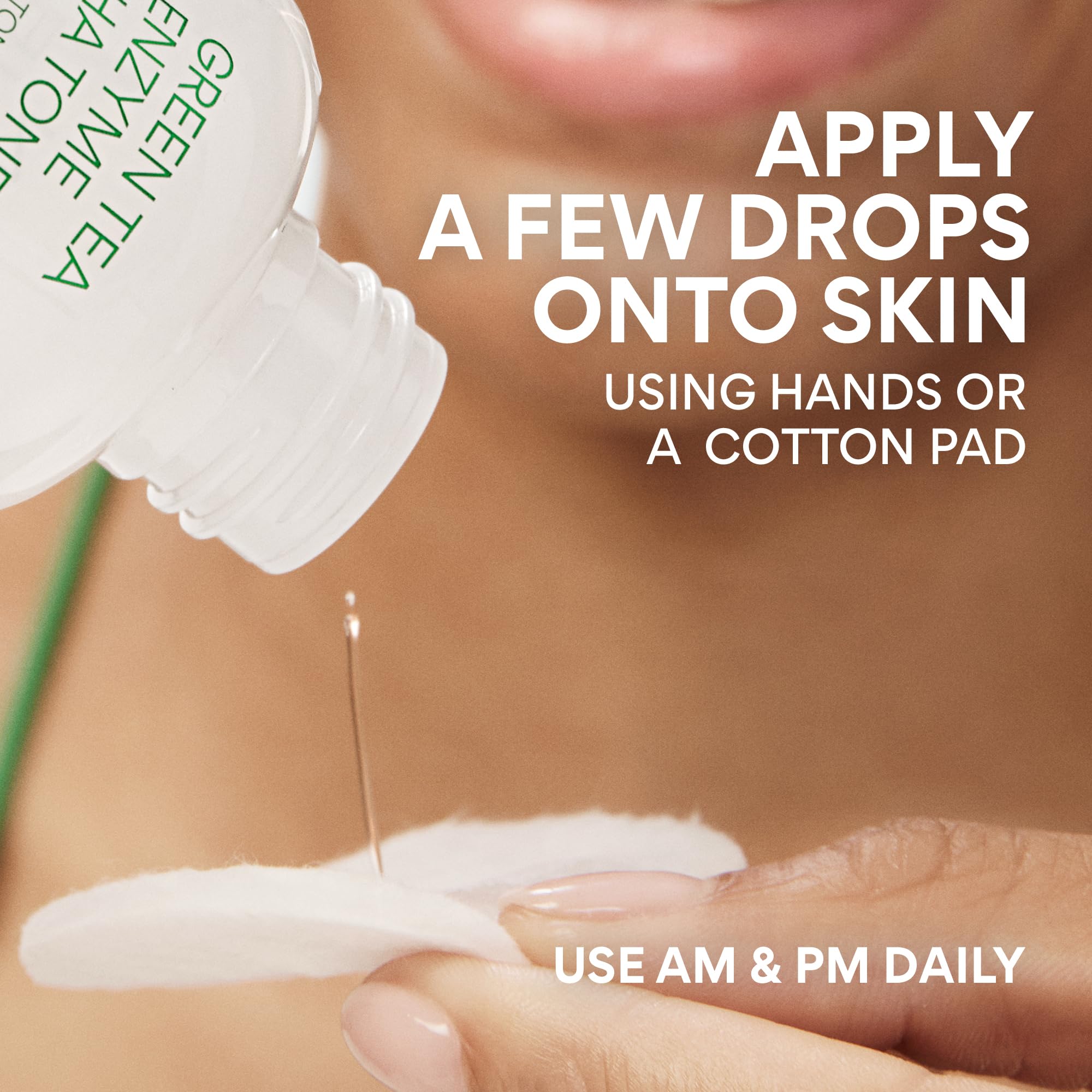 Cotton pad applying Innisfree toner for even distribution on skin