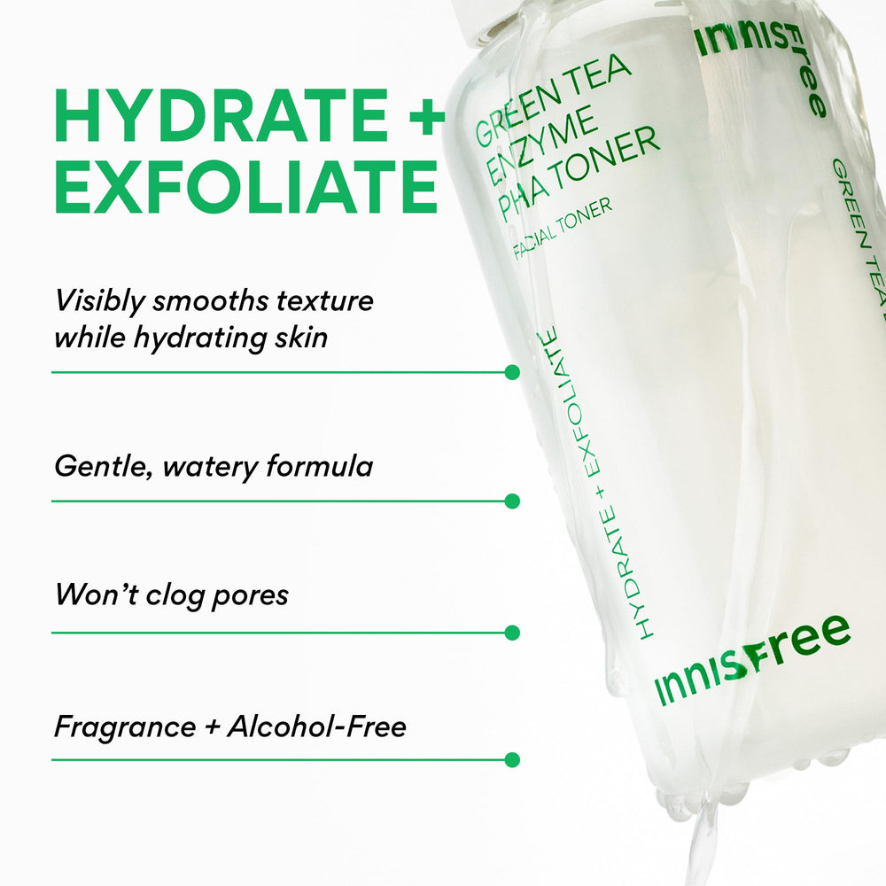 Closeup texture of Innisfree toner showing smoothing effect after use