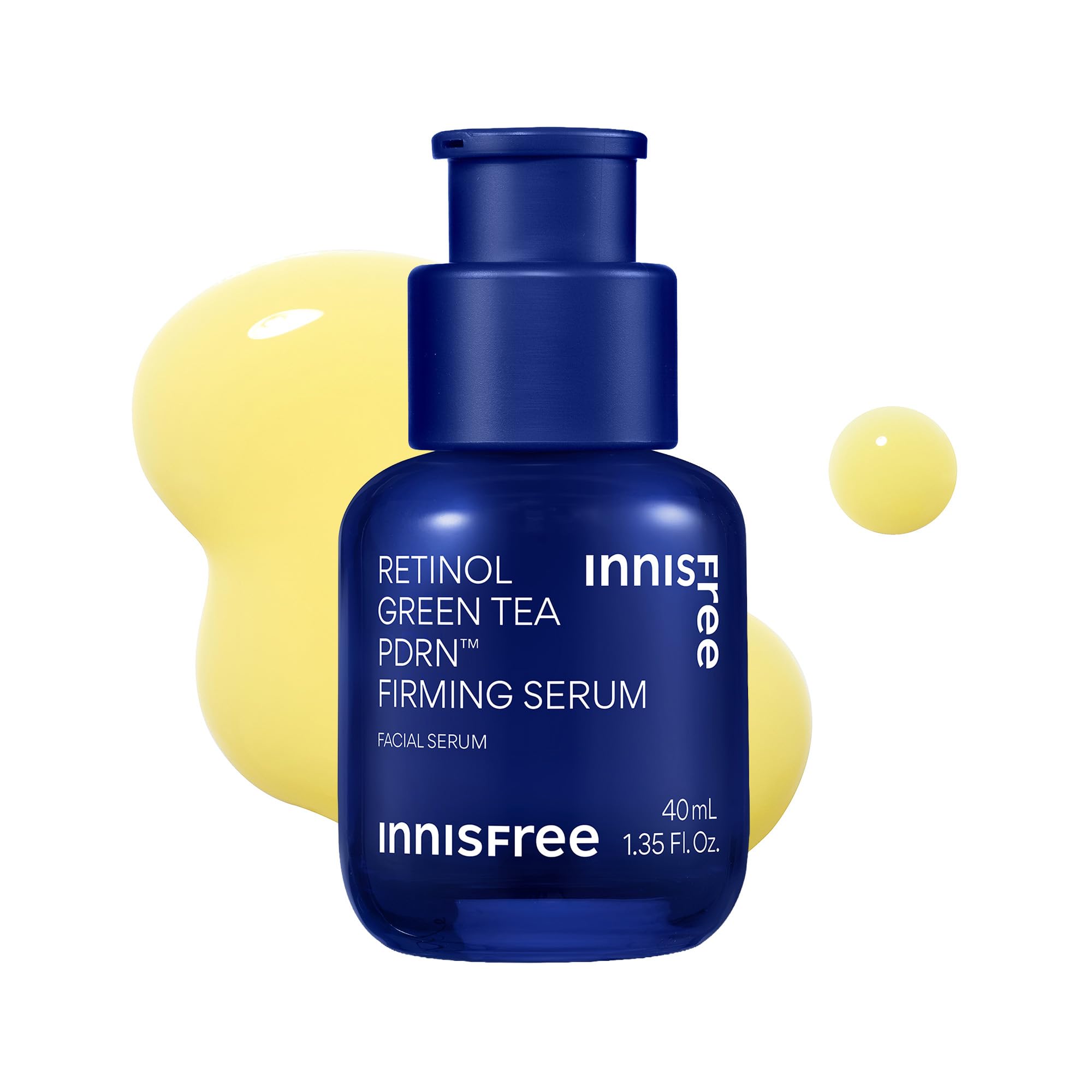 innisfree Green Tea PDRN Serum bottle showcases vegan formula for daily use.
