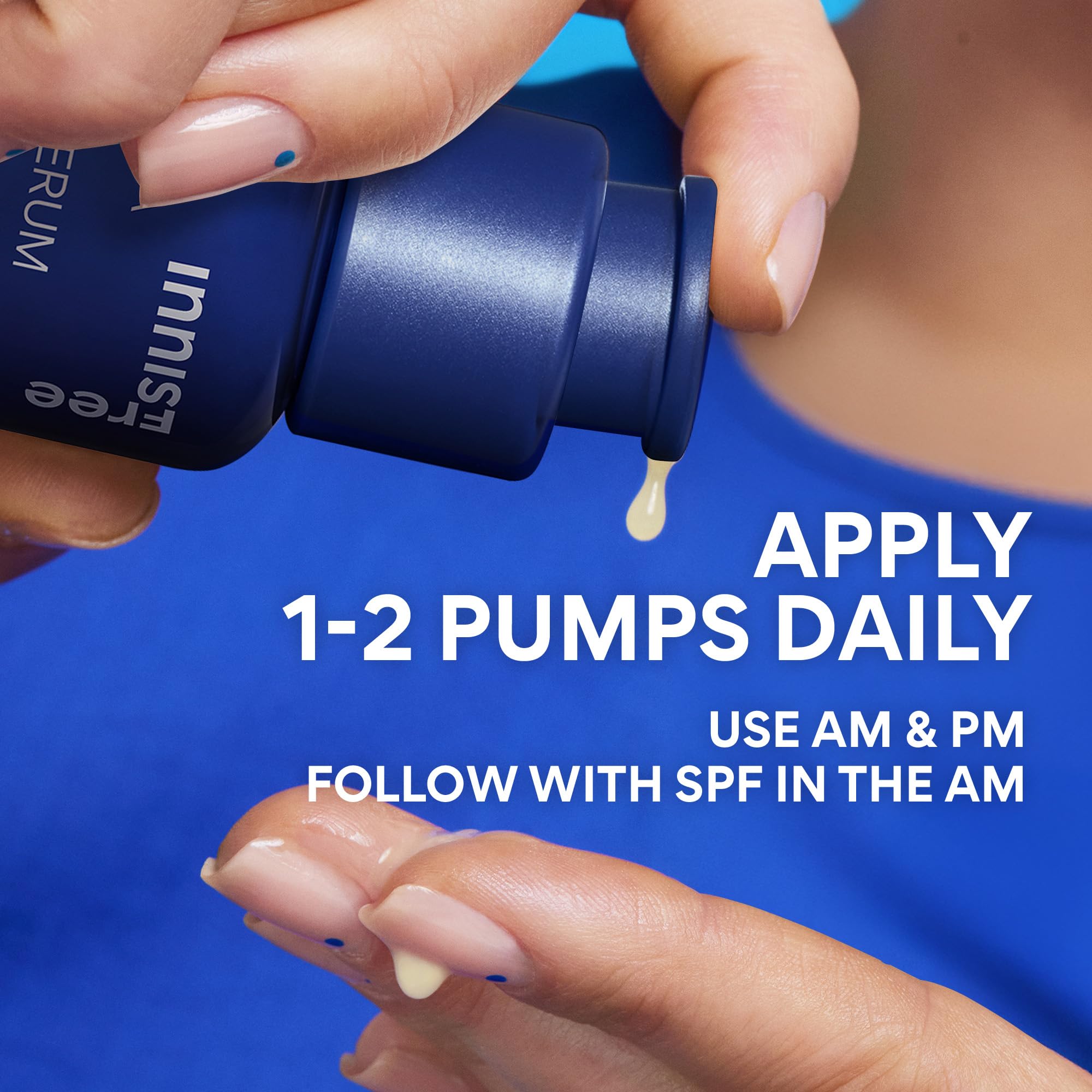 Skin after application shows refined texture and healthy glow from the serum