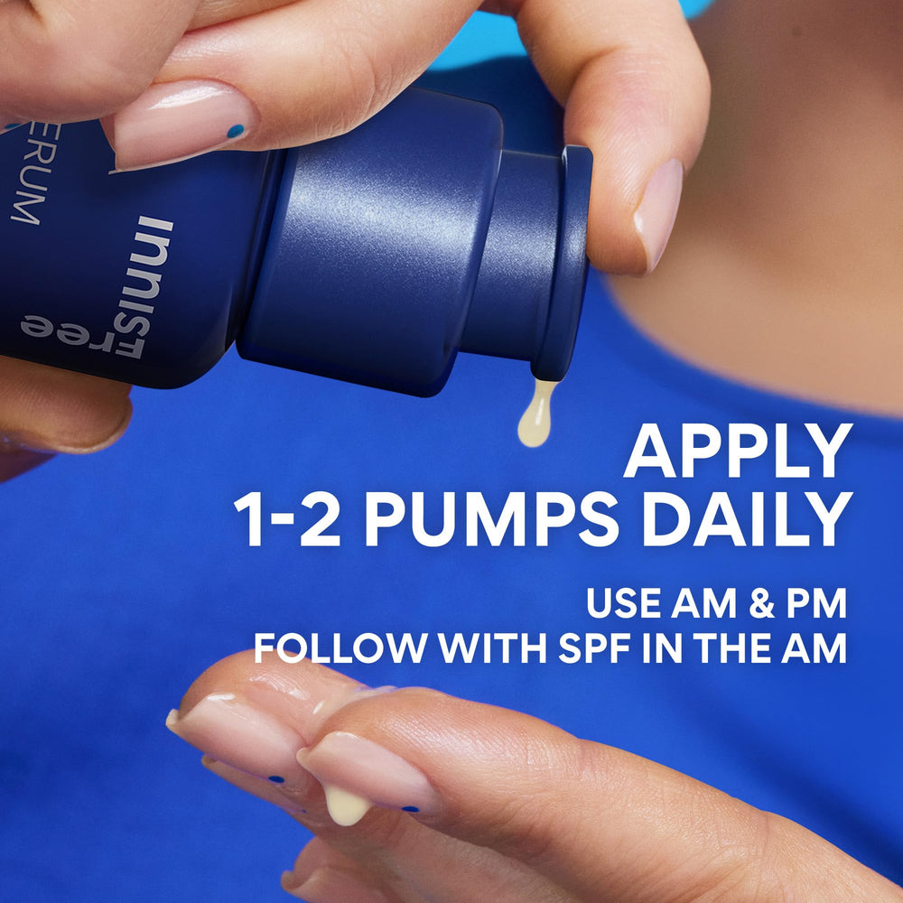 Skin after application shows refined texture and healthy glow from the serum