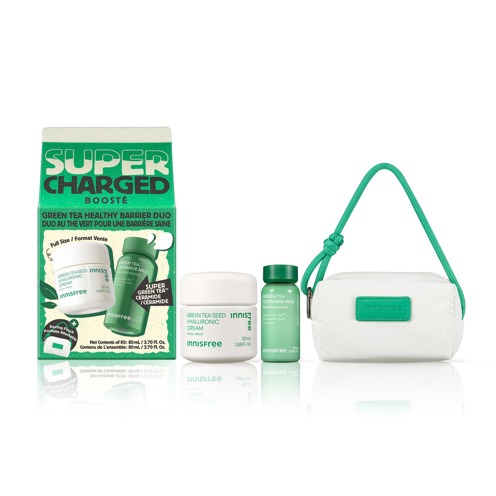 Innisfree Green Tea Seed Hyaluronic Cream bottle showing lightweight hydration and barrier support