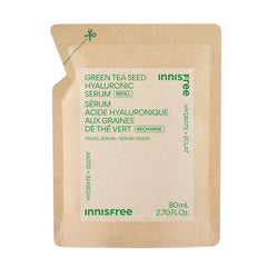 Innisfree Green Tea Seed Serum refill bottle close-up for lasting hydration