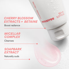 Innisfree Micellar cleansing complex visual showing impurities removal and skin comfort.