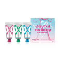 Innisfree My Perfumed Hand Cream Trio box displays three flavors for gifting.