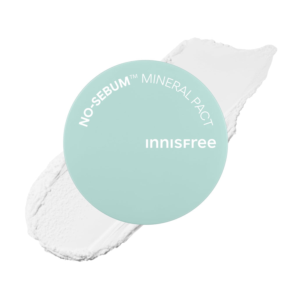 Innisfree No Sebum Mineral Pact compact with puff for on-the-go oil control