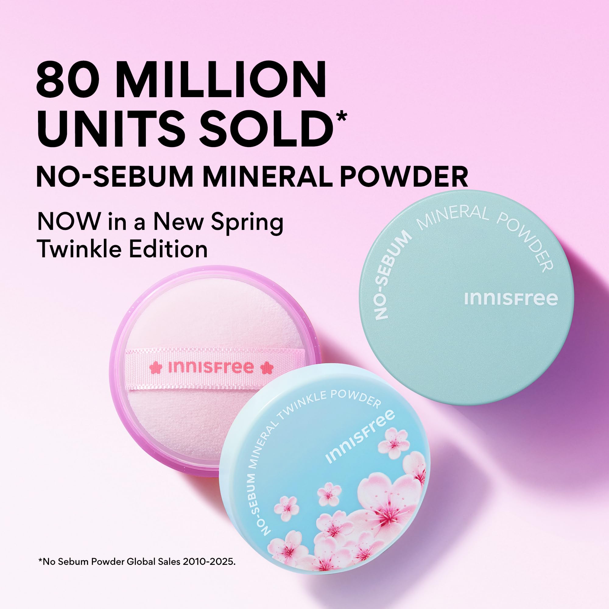 Innisfree No Sebum Powder all-over radiance close-up with two shades visible