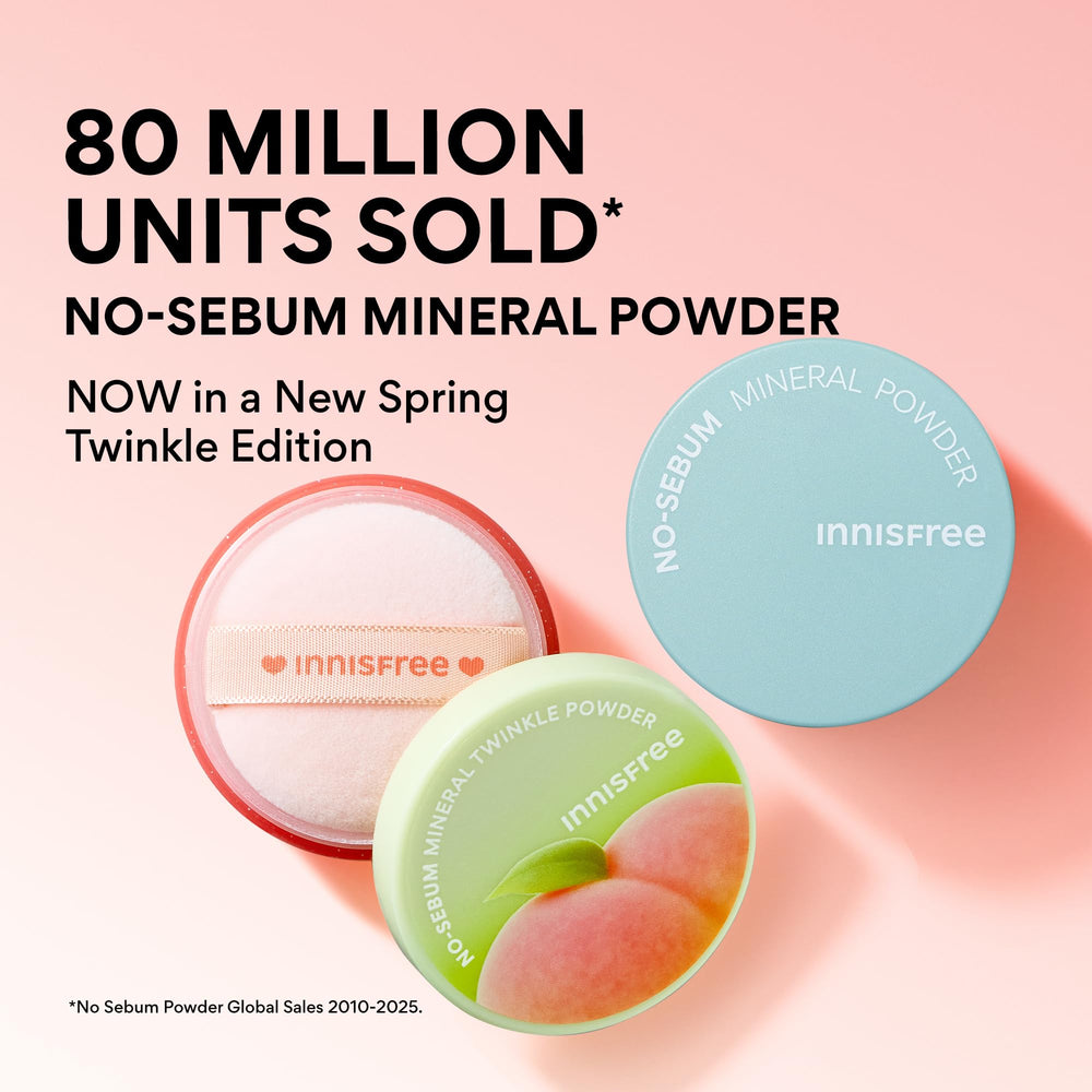 Innisfree No Sebum Powder absorbs excess oil for a matte look.
