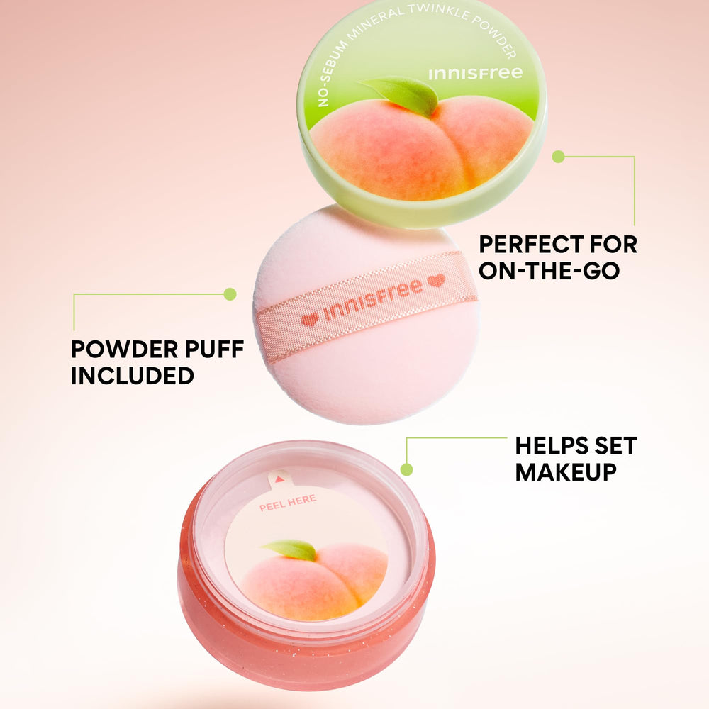 Innisfree No Sebum Powder soft-matte texture close-up for seamless finish.