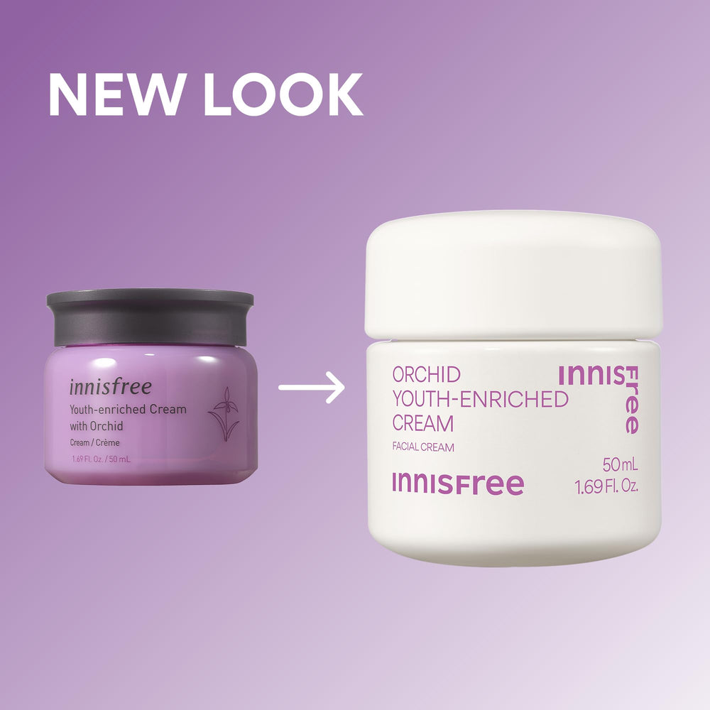 Innisfree Orchid Youth-Enriched Cream texture displays rich, creamy consistency.