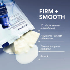 Innisfree Retinol Green Tea PDRN mask unfolds to reveal a silky, hydrating surface.