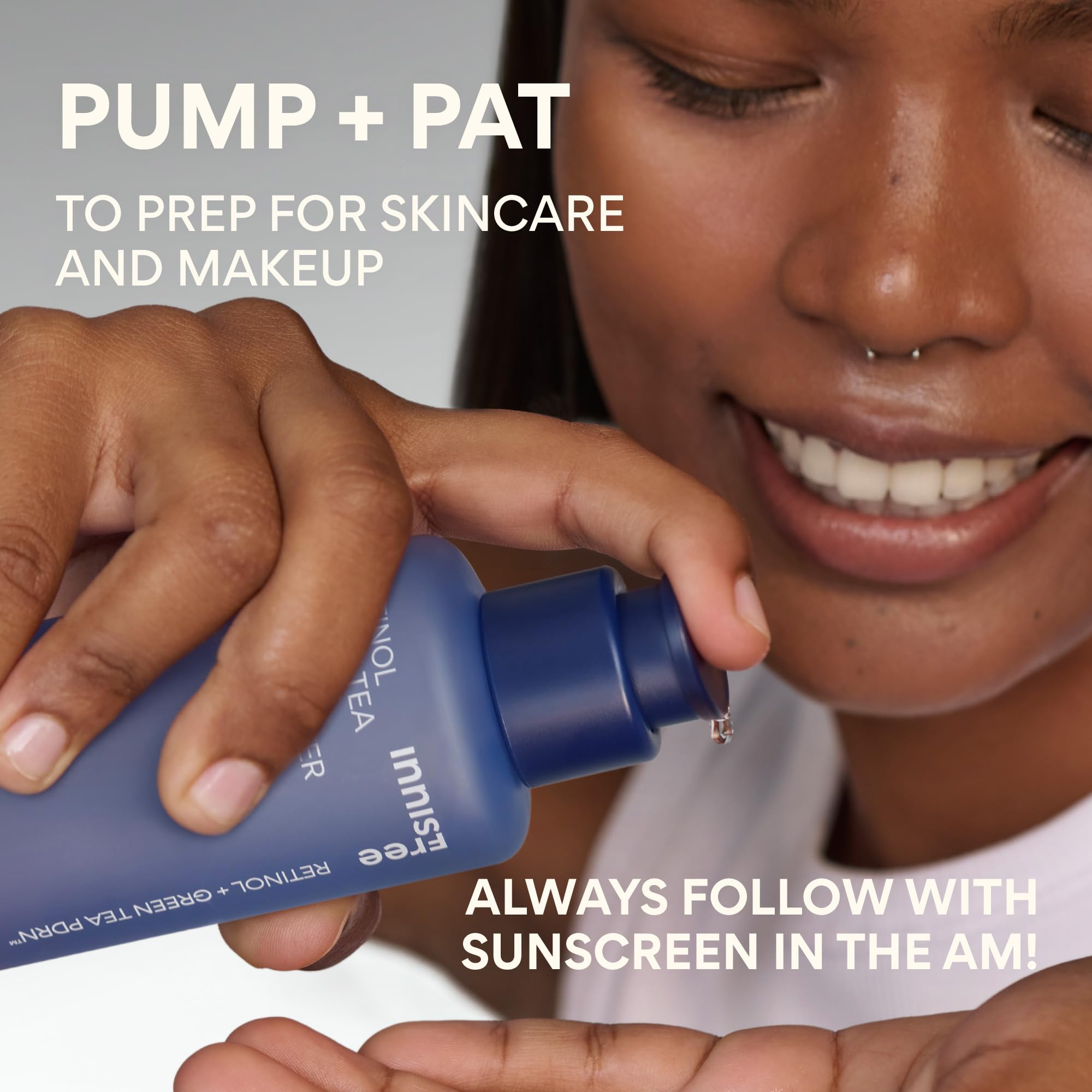Visible glow on skin after using Innisfree toner