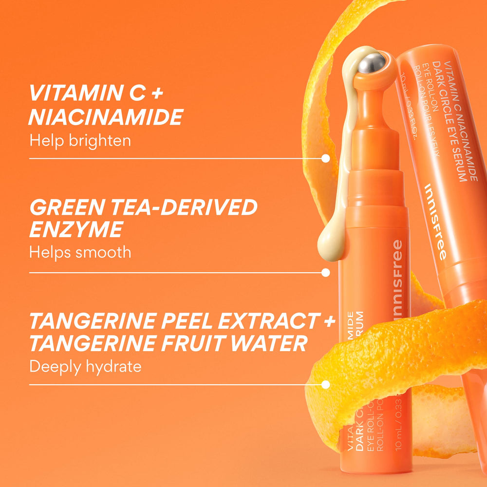 innisfree Vegan cruelty-free formula label on eye serum