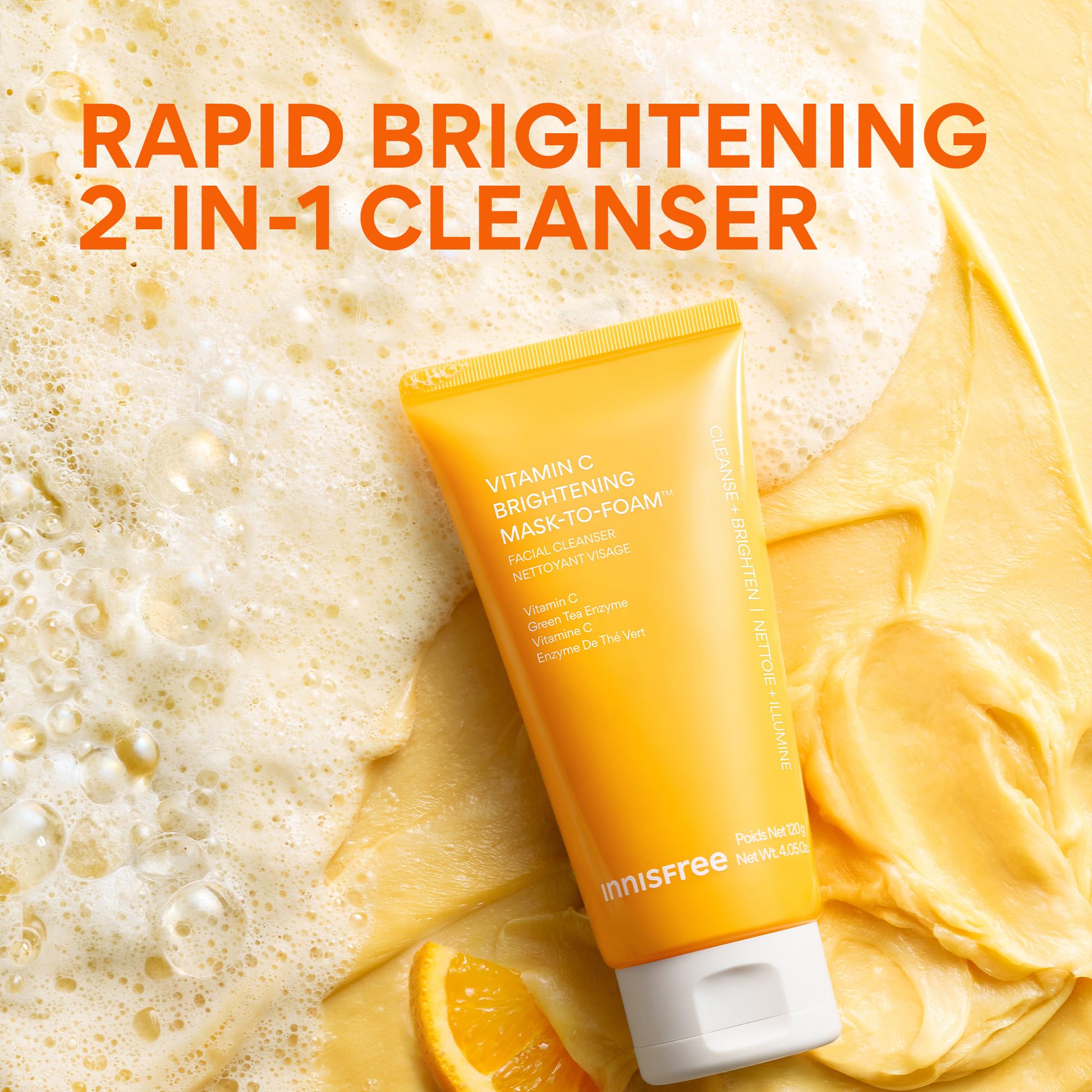 Innisfree Vitamin C Mask-To-Foam suitable for all skin types and dermatologist-tested