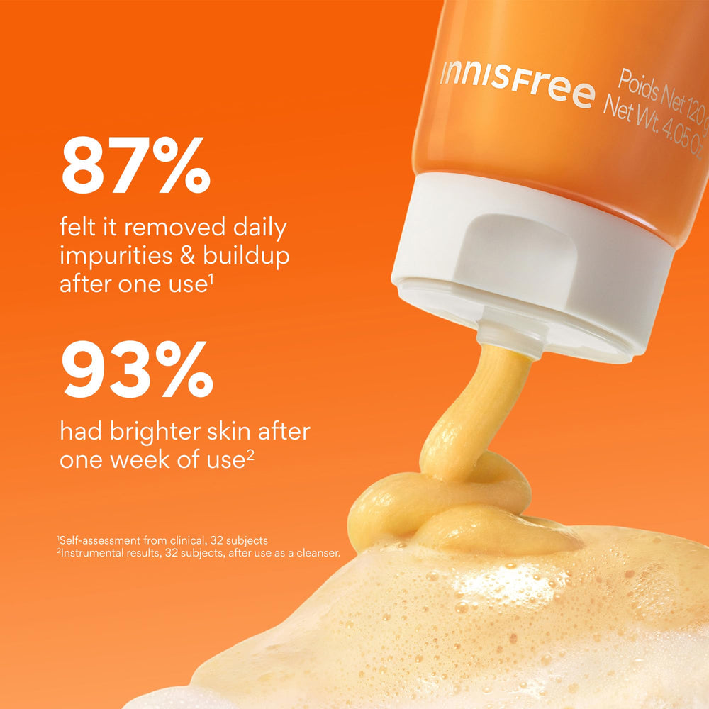 Innisfree Vitamin C Mask-To-Foam foam activation transforms texture into cleansing lather