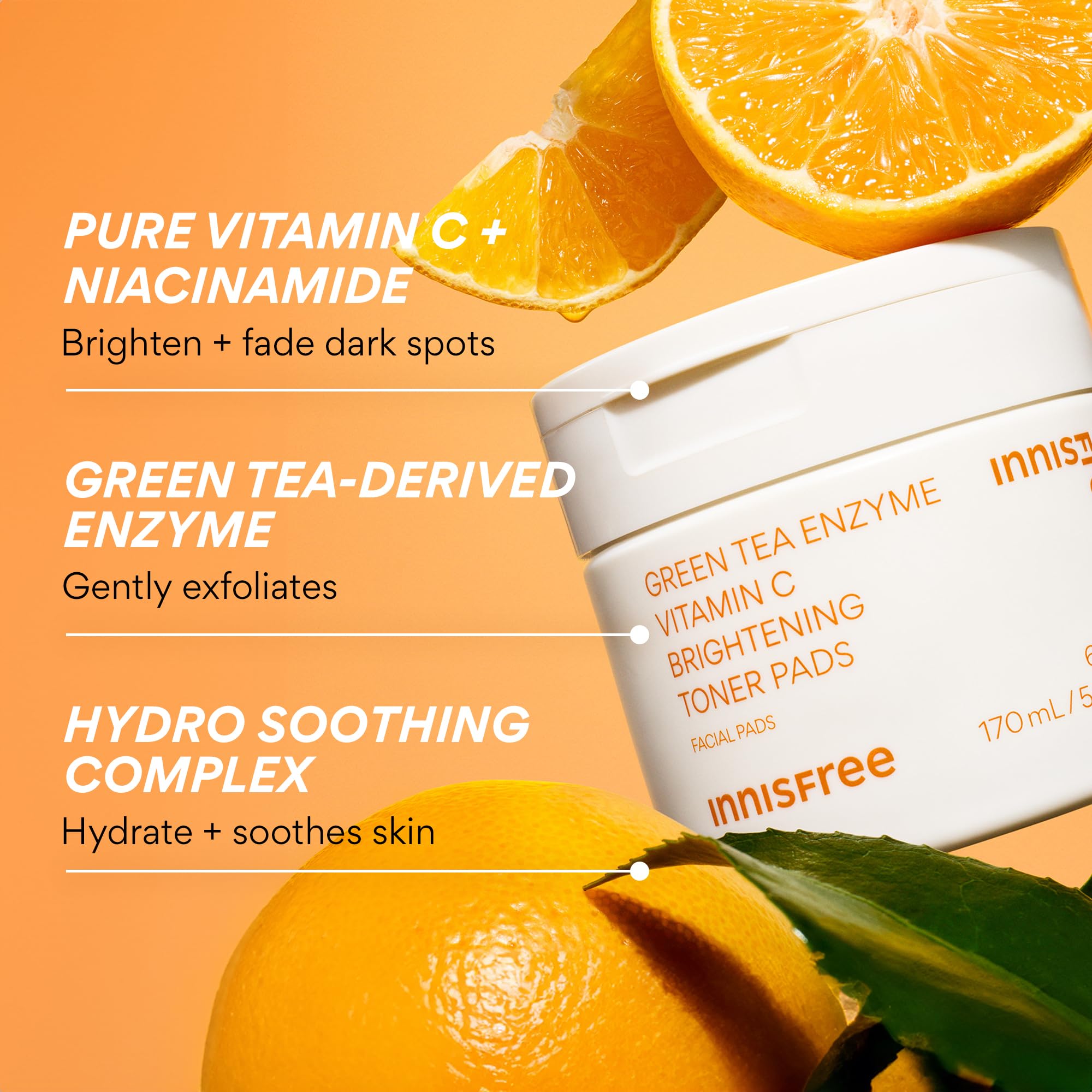 Innisfree Vitamin C Toner Pads deliver hydration while smoothing skin texture.