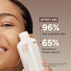 Innisfree Volcanic PHA Toner applied with a cotton pad after cleansing