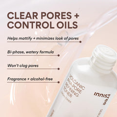 Innisfree Volcanic PHA Toner being shaken to mix volcanic powder