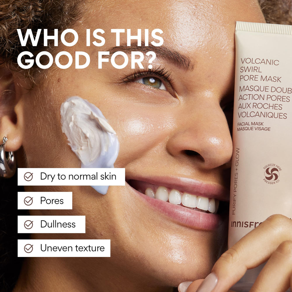 Innisfree Volcanic Swirl packaging demonstrates convenient dual-chamber tubes