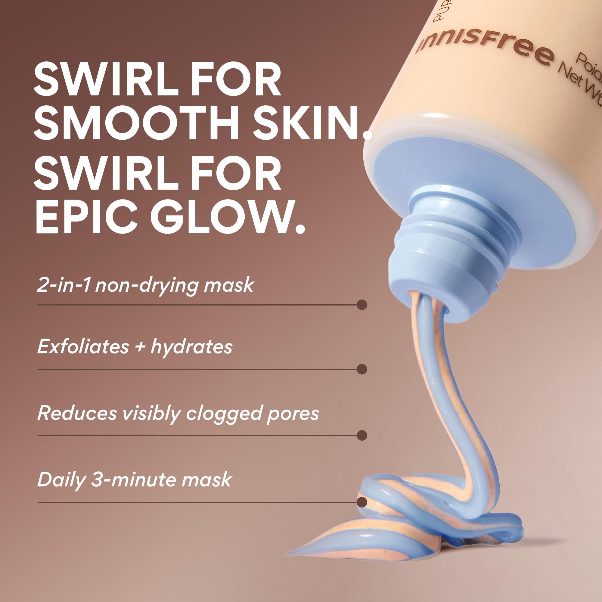 Innisfree Volcanic Swirl demonstrates pore-cleaning action in a fast, 3-minute routine