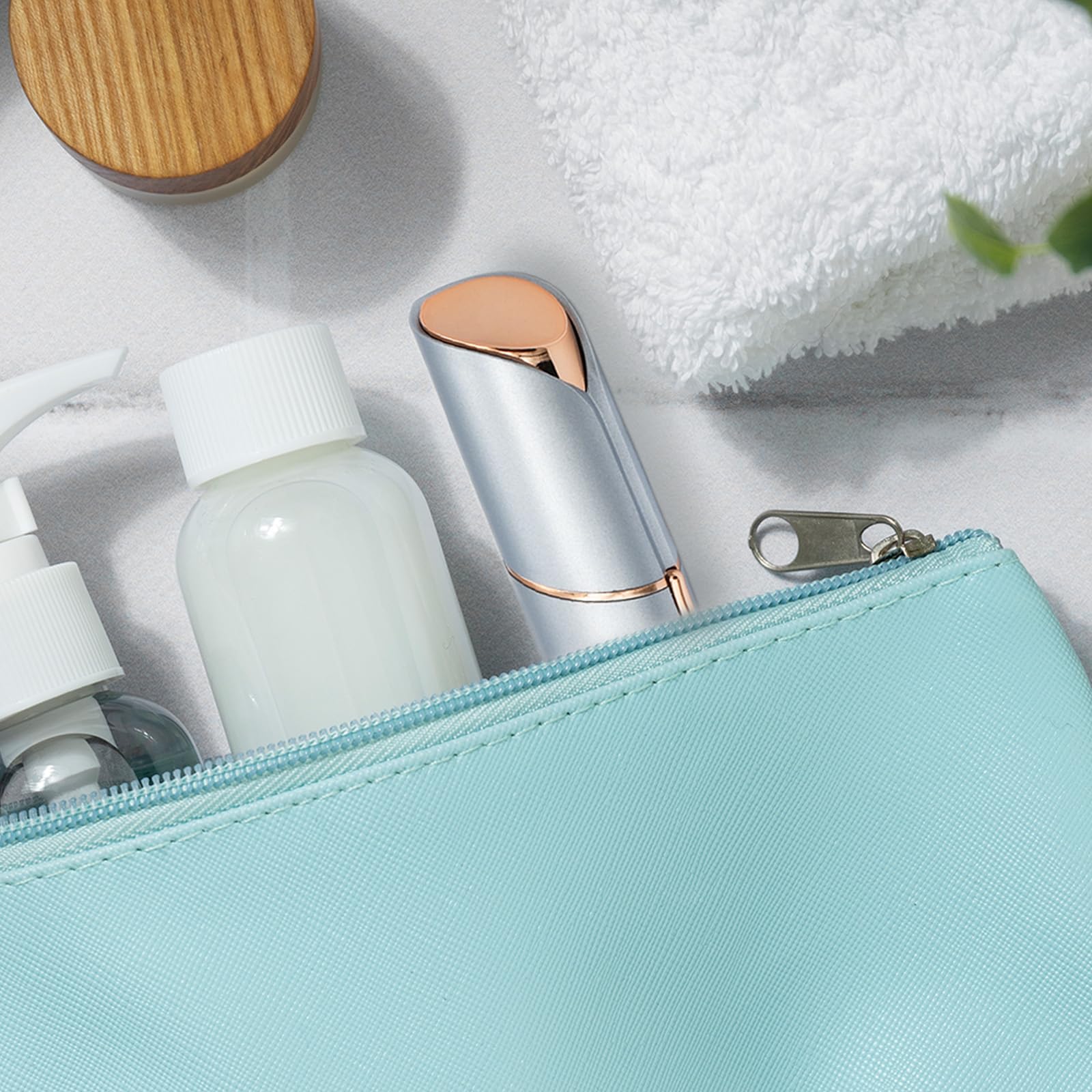 Innobeaut portable design fits in a purse or makeup bag for on-the-go pampering.