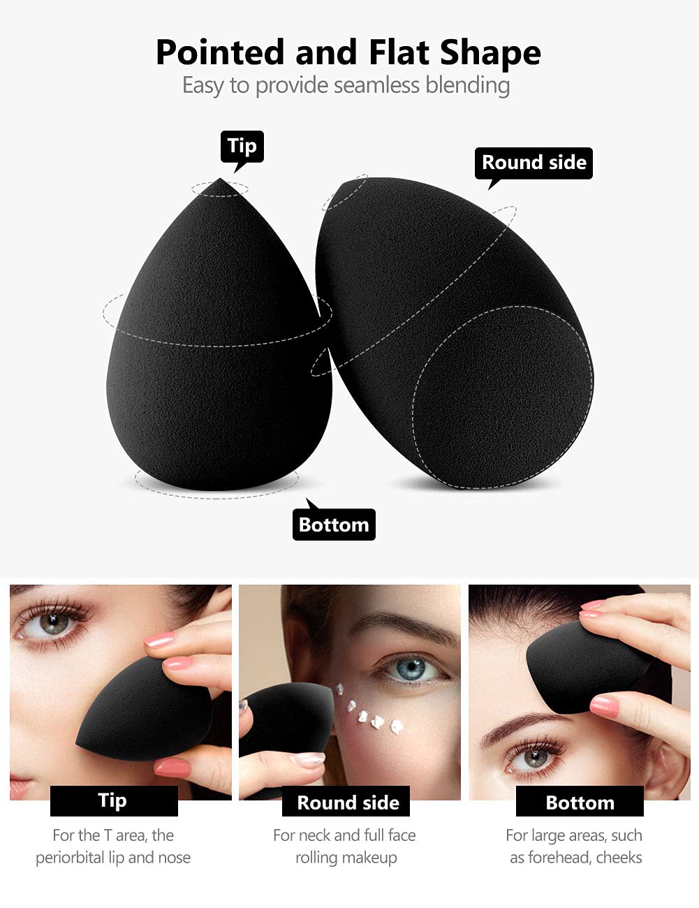 InnoGear makeup sponge close-up notes fine porosity for controlled product pickup.