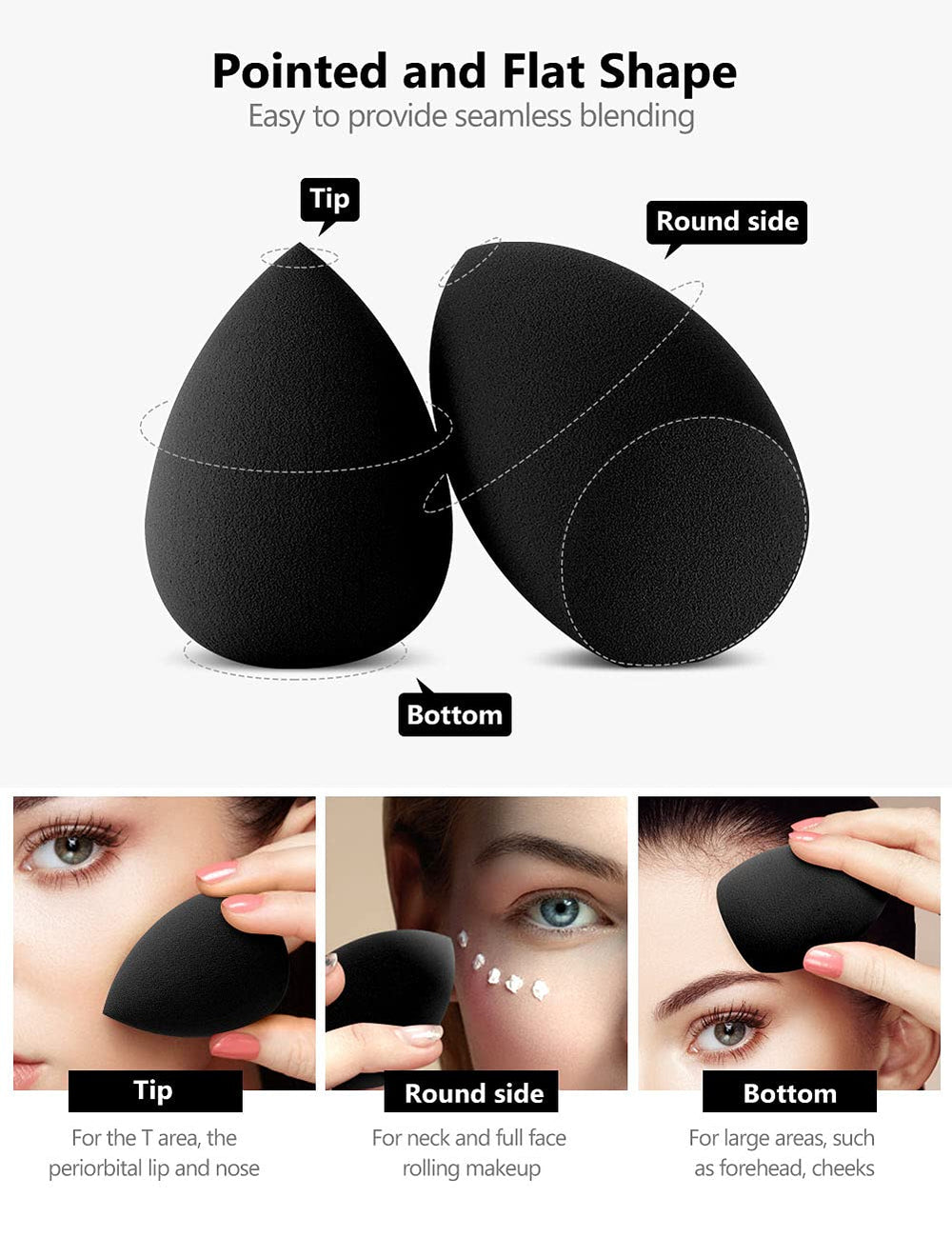 InnoGear makeup sponge close-up notes fine porosity for controlled product pickup.