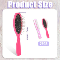 InnoHHustle pink wig brush set held for quick detangling